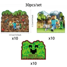 Minecraft Party Invitation Card Pixel War Birthday Party Decoration Invitation - Multicolor - View 1