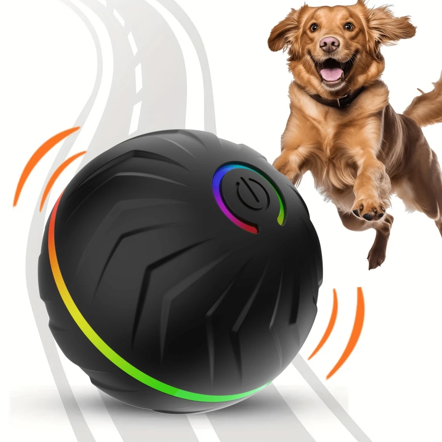 Mainan Elektrik Hewan Peliharaan, Bola Pantul Pintar, Bola Mainan Anjing Interaktif Lompat dan Bergulir Cerdas, Mainan Bola Bergulir Otomatis Aktivasi Latihan Tahan Lama, Cocok untuk Anjing Kecil/Sedang/Besar, Dapat Diisi Ulang USB, Warna Acak - MultiWarna - View 1