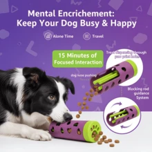1pc Interactive Pet Toy, Detachable Slow Feeder Roller With Bell, Durable And Wear-Resistant, Suitable For Small To Medium Cats And Dogs, 2-In-1 Treat Dispenser And Fun Toy, Mental And Physical Stimulation, Indoor And Outdoor Use, Pet Supplies - Multicolor - View 8