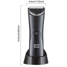 MIGUAN Men's Body Hair Trimmer & Shaver - Dual-Head, Ceramic Blades, USB-C Rechargeable, LED Display, Ideal For Groin & Body Grooming - Multi-functional Shaver - View 3