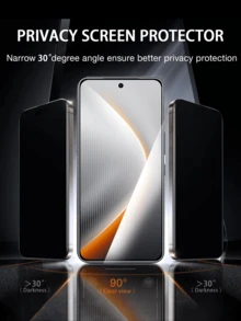 4 قطع واقي شاشة الخصوصية متوافق مع هواتف Infinix ، زجاج مقسى بصلابة 9H مضاد للتجسس، خالي من الفقاعات، متوافق مع الأغطية، متوافق مع هواتف Infinix - الأسود - مشاهدة 2