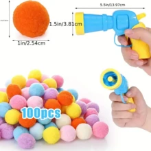 Cat Ball Launcher Toy, Includes 20/50/100 Balls - Interactive Fun - Exercise & Bonding - Ideal For Indoor Play (Random Color Launcher!!) - Multicolor - View 14