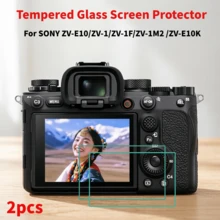 2pcs High Definition Screen Protector For ZV-E10/ZV-1/ZV-1F/ZV-1M2/ZV-E10K Digital Camera, 9H High Hardness Anti-Scratch, Ultra Clear Display, Anti-Fingerprint Coating, Full Coverage, Suitable For Tech-Savvy Users - View 2