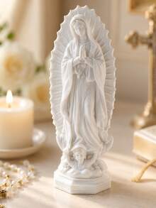 Our Lady Of Guadalupe Statue Virgin Mary Figurine Catholic Home Altar Decor Christian Spiritual Gift Religious Prayer Decor Blessed Mother Sculpture For Easter Christmas Housewarming Gift - A - View 6
