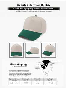 1pc Unisex Embroidered Fashion Baseball Cap, Adjustable Dad Hat/Baseball Cap, Casual Hat Suitable For Outdoor Sports, Travel And Running - Multicolor - View 3