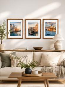 3/1pc Photo Frame 30X40cm A4 Size Black & White Style Suitable For Bedroom, Living Room Home Decor Christmas, Halloween, Housewarming Gift Suitable For Home, Office, School Decoration - Multicolor - View 3