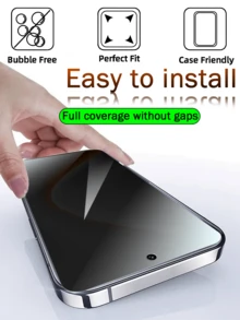 4 قطع واقي شاشة الخصوصية متوافق مع هواتف Infinix ، زجاج مقسى بصلابة 9H مضاد للتجسس، خالي من الفقاعات، متوافق مع الأغطية، متوافق مع هواتف Infinix - الأسود - مشاهدة 8