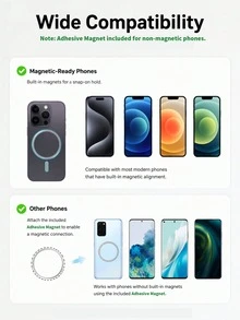 Rechargeable MagSafe LED Phone Selfie Ring Light Accessory With Mirror, Adjustable Brightness, Suitable For IPhone Smartphones Live Streaming/Photography/Video Conferencing - One Size - View 4
