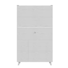 White Wooden Effect Sideboard 114 X 40 X 190 Cm - White and Brown - View 11