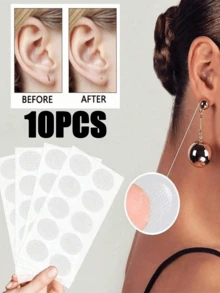 500/300/200/100pcs Earlobe Support Stickers, Ideal For Wearing Heavy Earrings. They Help Secure The Earlobes And Prevent Tearing Or Stretching. Easy To Use, Virtually Invisible, And Suitable For Use At Home, On The Dresser, During Travel - Multicolor - View 13