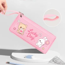 Pink Cartoon Design - Large Capacity Pencil Case, A Creative Stationery Box For Gifts,Back To School Supplies Essentials - Multicolor - View 5