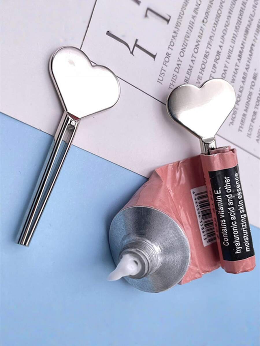 1pc Metal Tube Squeezer, Multi-Functional Cosmetic Tube Roller, Toothpaste Squeezer Roller, Suitable For Face Cream, Lotion, Cosmetics, Toothpaste, Bathroom Storage Tool, Bathroom Accessory - Multicolor - View 1