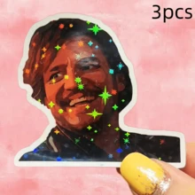 Pedro Pascal Portrait Sticker Mandalorian Merchandise Vintage Decorative Sticker - Waterproof Vinyl Sticker - Durable Matte Surface, Self-Adhesive Bumper Sticker, Suitable For Cars, Windows, Laptops, Trucks, Water Bottles - Multi-Purpose Durable Design, Car Sticker - Vinyl - View 12