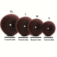 1 buah Alat Pembuat Sanggul, Pembuat Sanggul Donat, Pembuat Sanggul, Alat Penata Rambut, Aksesori Rambut - MultiWarna - View 5