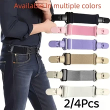 2/4Pcs Elastic Invisible Waist Belt, Multiple Colors Available - Unisex Slouchy Waist Belt Pants Waist Tightening Strap, Simple And Portable - Multicolor - View 1