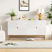 Sideboard White 160cm – Cabinet With Four Doors - 白色 - 查看 10
