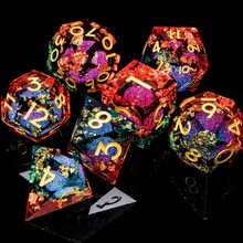 Set Dadu Inti Cair Bintang Gelap Gaya Gotik, Cocok untuk Permainan Magic, Set Dadu yang Indah, Sempurna sebagai Hadiah D&D, Dadu Hitam, Gulir Halus - MultiWarna - View 4