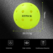 HTPICK A Box Of 3/6 Pickleballs, Made Of TPE Material, With USAPA Certification, Green Color, Crack-Resistant And Integrally Molded. It Is Very Suitable For Indoor And Outdoor Use, And Compatible With All Pickleball Paddles And Courts. - Multicolor - View 5
