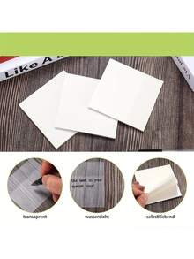 50/150/200pcs Transparent Sticky Notes Set, 2 Sizes Combination, Smooth Writing, Self-Adhesive Semi-Transparent Note Pads, Suitable For Book Marking, School, Office, Learning And Information Labeling - Multicolor - View 5