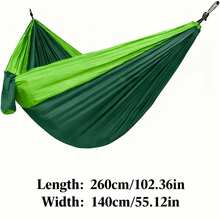 Camping Hammock, Portable Hammocks With Tree Straps & Attached Carry Bag, Camping Essentials Gear, Perfect For Outside Indoor Hiking Beach Backpack Travel - Royal Blue and Sky Blue - View 3
