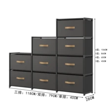Tủ quần áo vải di động có ngăn kéo, kệ lưu trữ quần áo nhiều tầng, giá treo quần áo độc lập chống bụi, tủ lưu trữ quần áo tiết kiệm không gian cho phòng ngủ, ký túc xá, căn hộ dịp Giáng Sinh - Nhiều màu - Xem 11
