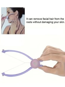 1pc Painless Facial Hair Remover, Spring-Loaded Waxing Tool Suitable For Cheeks, Eyebrows And Chin, Portable DIY Beauty Tool, Non-Waterproof, Low Allergenicity, Dedicated For Face - Multicolor - View 9