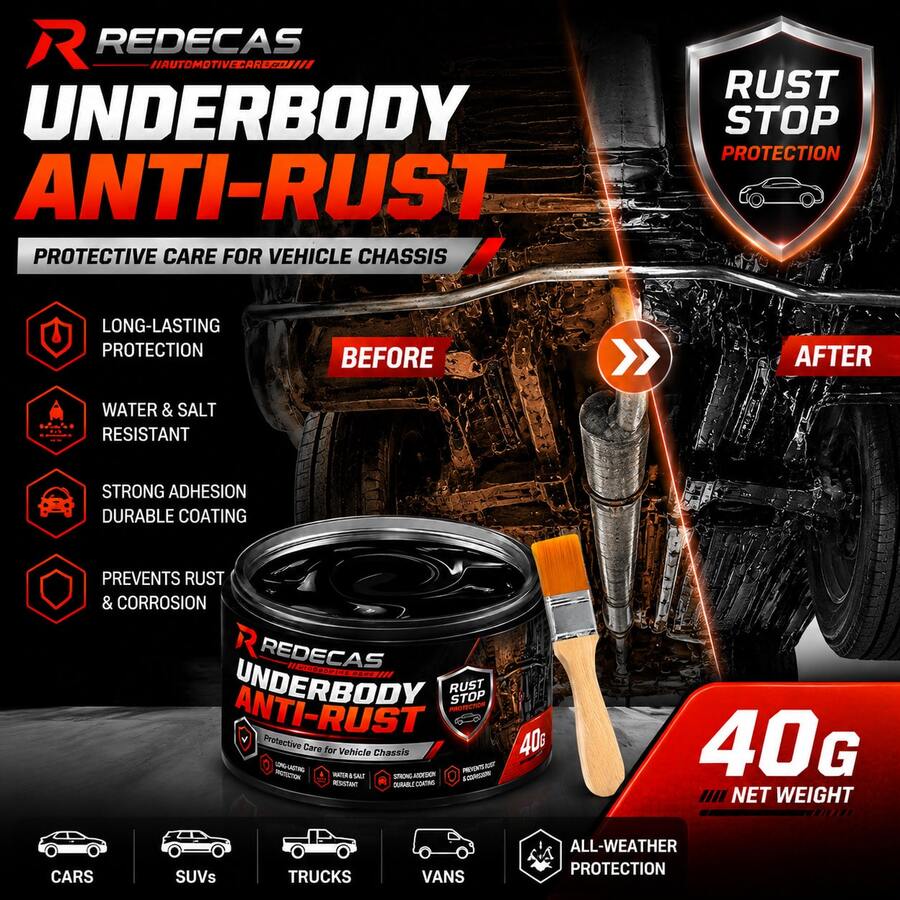 Car Metal Surface Anti-Rust Paste. Suitable For Car Chassis, Frame, Door Frame, Wheel Hub And Other Metal Parts. Effectively Prevents Rust Formation, Provides Long-Lasting Protection And Creates A Stable Environment. - 40G - View 1