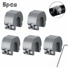 5/10pcs Aluminum Alloy Window Lock Limiter, Sliding Door Window Restrictor, Sliding Curtain Stop Child Safety Lock C-Type Window Lock, Sliding Door Window Metal Safety Clip, Anti-Theft Positioning Stopper - Multicolor - View 10