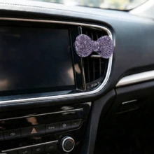 New Release Ceramic Clay Rhinestone Bow Car Interior Sticker Decor DIY Goddess Ins Perfect Gift - Multicolor - View 24