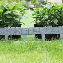 10pcs Set - Garden Landscape Border Fence, Plastic Garden Fence, Lawn Fence, Autumn Garden Decor, Outdoor Easy Installation Vegetable Garden Lawn Landscape Divider Fence Decoration - A - View 6