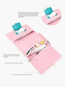 Cute Bear Portable Foldable Diaper Storage Bag, Hanging Multi-Compartment Organizer Bag, Suitable For Baby Wipes And Travel Essentials - Multicolor - View 10