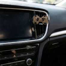 New Release Ceramic Clay Rhinestone Bow Car Interior Sticker Decor DIY Goddess Ins Perfect Gift - Multicolor - View 16