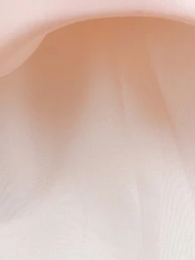 Tween Girls Lace Long Sleeve Bow Mesh Elegant Ball Gown Dress For Hosting Parties, Headband Not Included - Baby Pink - View 11