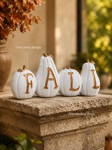 FALL Pumpkin Garden Decor Set, Autumn Harvest Outdoor Yard Ornament, Mini Pumpkin Figurines For Porch Patio Balcony Planter, Halloween Thanksgiving Garden Statue, Farmhouse Fall Yard Decoration - A - View 12