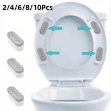 2/4/6/8/10件裝馬桶座墊邊緣防護墊，具備強效緩衝與黏貼功能，適用於馬桶配件安裝，讓您的馬桶座墊更穩固舒適 - 多色 - 查看 2