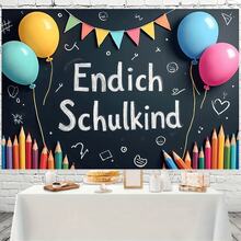 1 Peça Faixa de Boas-Vindas Escolar, Material de Poliéster, Adequado para Festa de Volta às Aulas, Temporada de Volta às Aulas, Decoração de Sala de Aula, Evento de Boas-Vindas no Campus, Decoração de Foto de Cena Escolar, Tema Universal Interno/Externo - A - Visão 6