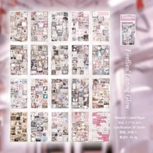 20sheets Die-Cut Sticker Book Vintage Style Material For Journal DIY Decoration Collage Book - Style 1 - View 13
