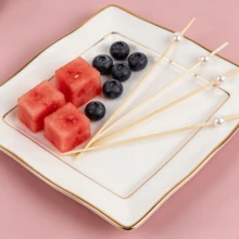 100pcs White Pearl Disposable Fruit Picks, Elegant Cocktail Toothpicks For Wedding Dessert Cake Party Decor - Ginger - View 9