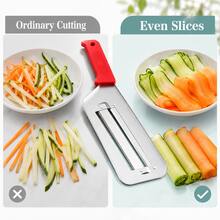 2pcs Stainless Steel Dual Blade Vegetable Slicer & Shredder - Multicolor - View 3