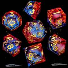 Set Dadu Inti Cair Bintang Gelap Gaya Gotik, Cocok untuk Permainan Magic, Set Dadu yang Indah, Sempurna sebagai Hadiah D&D, Dadu Hitam, Gulir Halus - MultiWarna - View 2