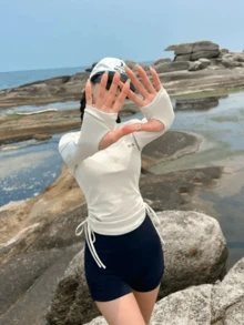 Women Rashguards - White - View 4