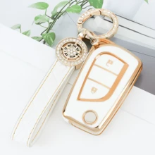 2-Button Car Key Fob Shell Suitable For Corolla, Calatis, Auris, Aygo, Yaris, Camry, RAV4 And Other Models, Dustproof And Shockproof, High-End Fashion Key Holder - Single Pack - View 9