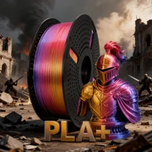 Silk Rainbow PLA+ 3D Printer Filament 1.75mm, 1KG Net Weight Spool, Multi-Color PLA Plus FDM Filament, Glossy Finish, Smooth Feeding, Neatly Wound, Low Warping, Precise Dimension, Helps Reduce Bubbles And Clogs, For Art Models, Prototypes, DIY Decor - View 6