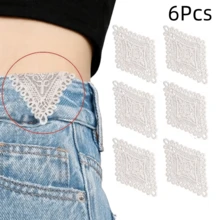 6/12Pcs Lace Denim Jeans Waist Extender, 2 Styles Vintage Sew-On Waistband Extender Buckle, Adjustable Waist Extender, Suitable For Women's Skirts, Shorts - Multicolor - View 23