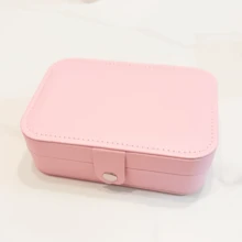 Customized Personalized Name Jewelry Storage Box, Bridesmaid Gift, Travel Jewelry Box, Birthday & Christmas Gift, Mother's Day Gift, Valentine's Day Gift, Gift For Her, Jewelry Box, Jewelry Storage Box - Pink - View 8