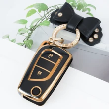 [2按鈕]汽車鑰匙殼保護套 適用於 Corolla Altis Auris Aygo Yaris Camry RAV4 防塵防摔 高端時尚鑰匙包 - KY8 - 查看 21