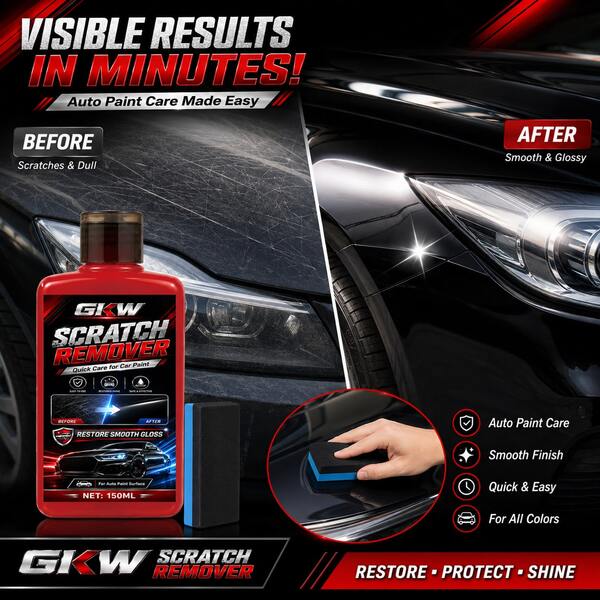 GKW Wax Penghilang Goresan Cat Mobil - Wax Restorasi Interior Mobil, Wax Restorasi Bagian Plastik, Perawatan Plastik, Wax Mobil, Wax Dashboard, Wax Pengkilap Kulit, Minyak Pelindung Ban, Perbaikan Penguningan Kendaraan Hitam dan Lapisan Nano Kristal, Efektif Menghilangkan Goresan