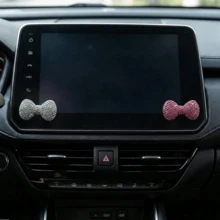 New Release Ceramic Clay Rhinestone Bow Car Interior Sticker Decor DIY Goddess Ins Perfect Gift - Multicolor - View 25