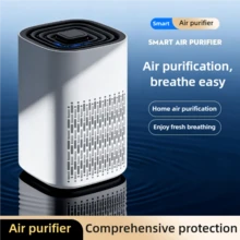 CHIGO USB Powered Mini Air Purifier, Efficiently Removes Formaldehyde, Secondhand Smoke, Odors, Filters Pet Hair And Dust, Portable Design Suitable For Bedroom, Car, Tent, Essential For Home And Travel - White - View 2