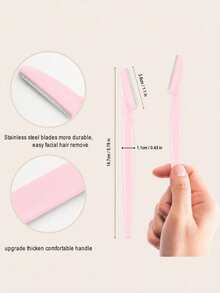 4/6/12/24/30pcs Set With Storage Box, Facial Trimming Blades And Shaving Razor, Suitable For Facial And Body Hair Removal, Essential Hairdressing Products And Accessories For Salon, Beauty And Travel - Baby Pink - View 12